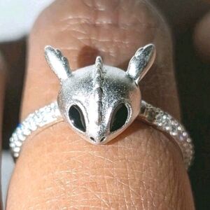 Dainty High Quality 925 Sterling Silver Light Fury Dragon Sparkly CZ Ring Size 7